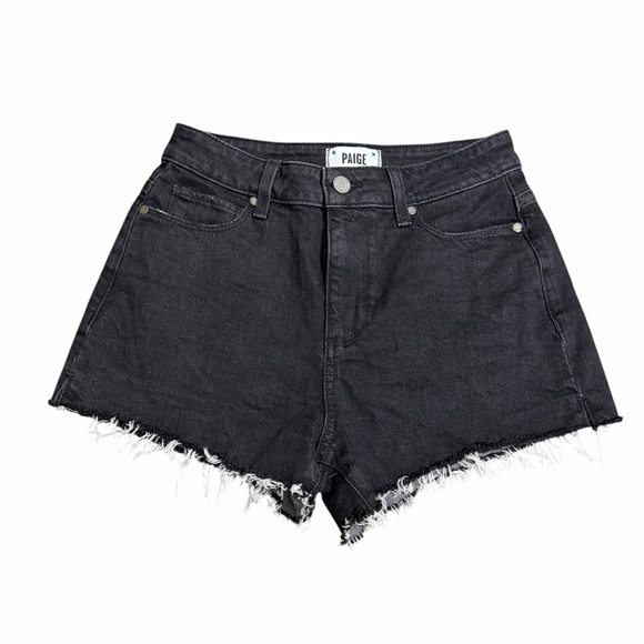 PAIGE Pants - PAIGE Margot Shorts (High Rise) | Faded Night (Washed Black) | Size 26